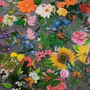 100 Pcs Die Cuts Fairy Garden Flower Transparent Plastic Scrapbooking Art Crafts